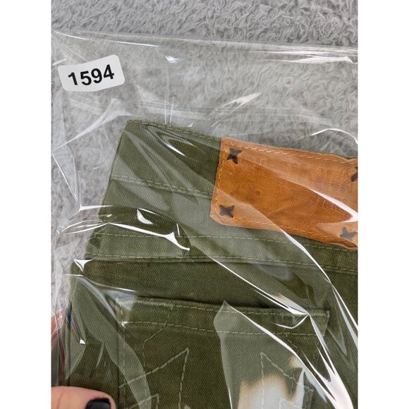 True Religion Womens Green Denim Mini Skirt Size 26 Rare Sample Design NWT - Picture 12 of 12